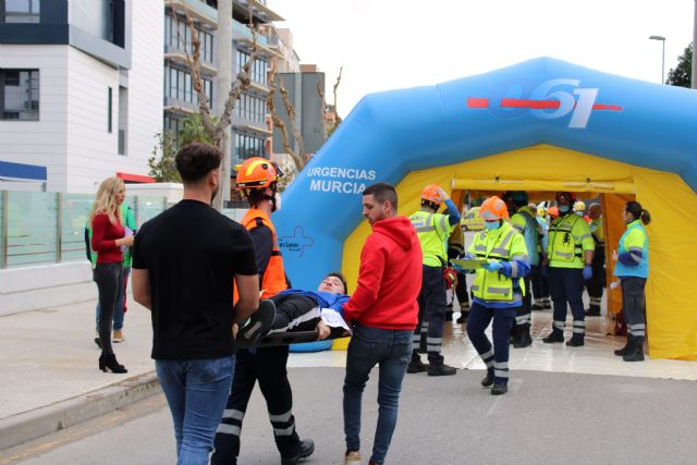 Gerencia de Urgencias y Emergencias del 061 de Murcia organiza un simulacro en las instalaciones de amusal - 3, Foto 3