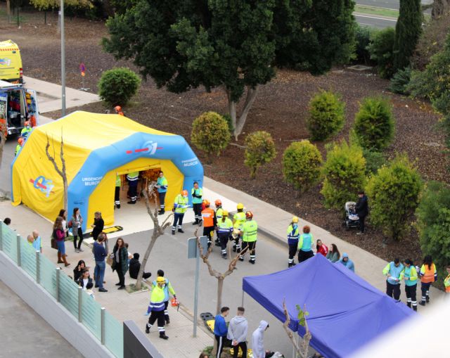 Gerencia de Urgencias y Emergencias del 061 de Murcia organiza un simulacro en las instalaciones de amusal - 4, Foto 4