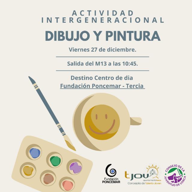 El Consejo de la Juventud de Lorca y la Fundación Poncemar unen a jóvenes y mayores a través de la pintura - 1, Foto 1