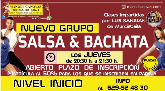 Salsa & Bachata y Sevillanas, nuevos cursos en la Escuela de Danza Manoli Cánovas - 1, Foto 1