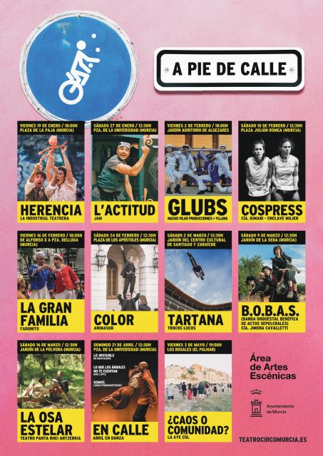 El ciclo A Pie de Calle regresa con once espectáculos de teatro, circo y danza que se desarrollarán en diferentes espacios del municipio de Murcia - 2, Foto 2