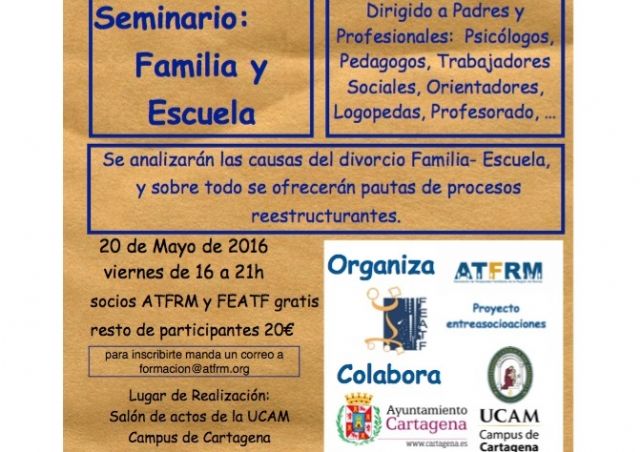 La Concejalía de Educación promueve un seminario sobre familia y escuela - 1, Foto 1