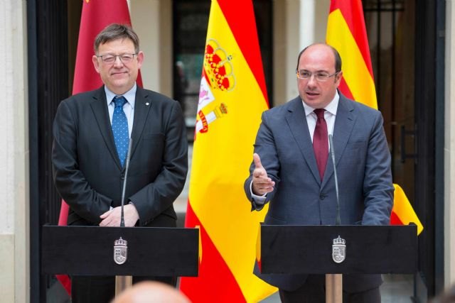 Pedro Antonio Sánchez y Ximo Puig reivindican un gran pacto nacional que acabe con la guerra del agua y un justo sistema de financiación - 1, Foto 1