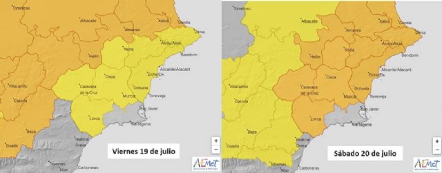 El calor se intensificará en la Región de Murcia en la recta final de la semana