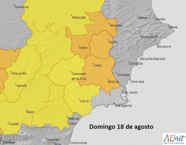 Regresa el calor intenso al interior de la Región de Murcia, Foto 1