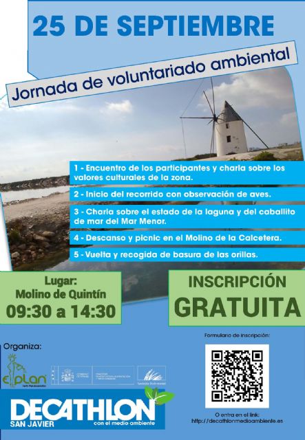 Dos actividades promoverán el domingo 25 de septiembre el voluntariado ambiental y la mejora de los espacios deportivos en la Región - 1, Foto 1