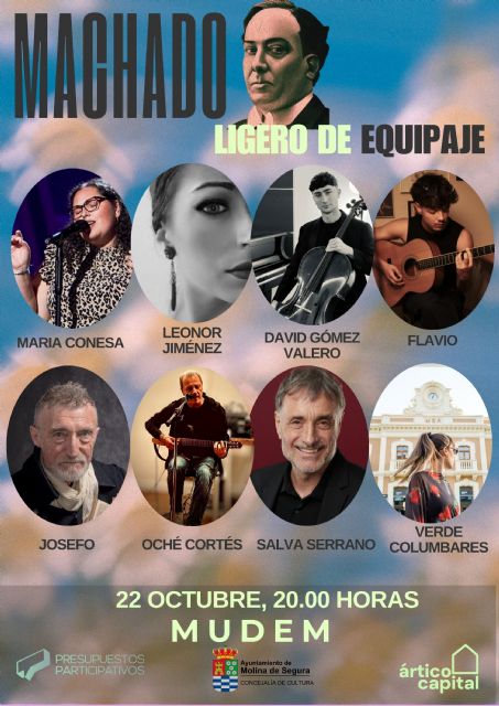 El MUDEM acogerá ´Machado. ligero de equipaje´, un homenaje poético-musical al poeta andaluz con la participación de 40 personas El MUDEM acogerá ´Machado. ligero de equipaje´, un homenaje poético-musical al poeta andaluz con la participación de 40 personas