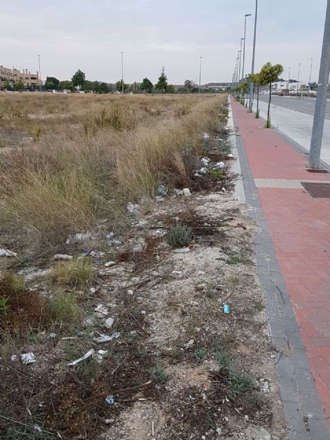 Cambiemos Murcia denuncia el estado de abandono de la zona de expansión de Guadalupe - 3, Foto 3