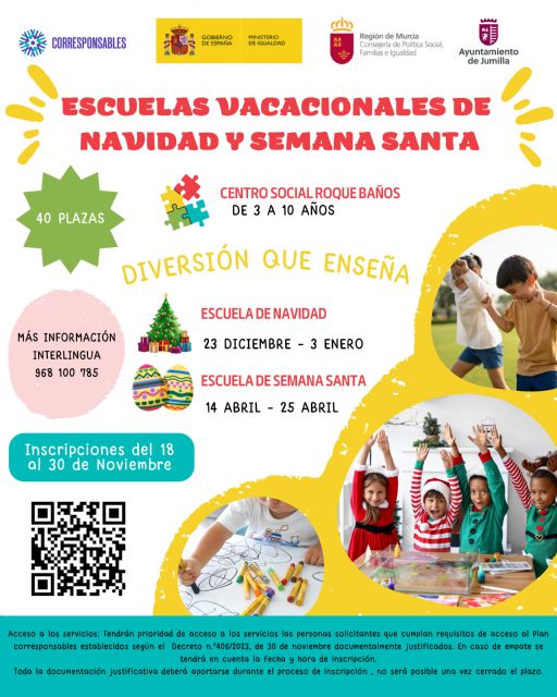 Abierto el plazo de inscripción para las aulas vacacionales de Navidad y Semana Santa - 1, Foto 1