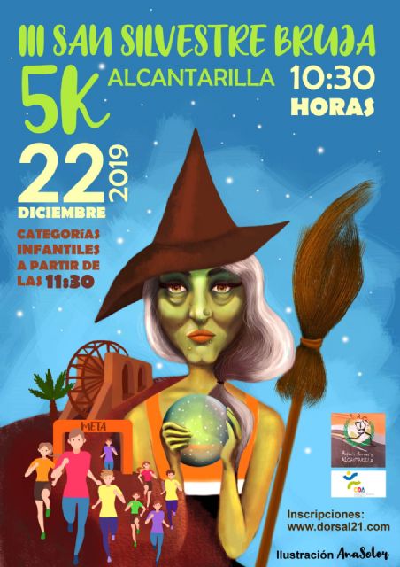 1.200 personas participarán el domingo en la III San Silvestre Bruja Alcantarilla - 1, Foto 1