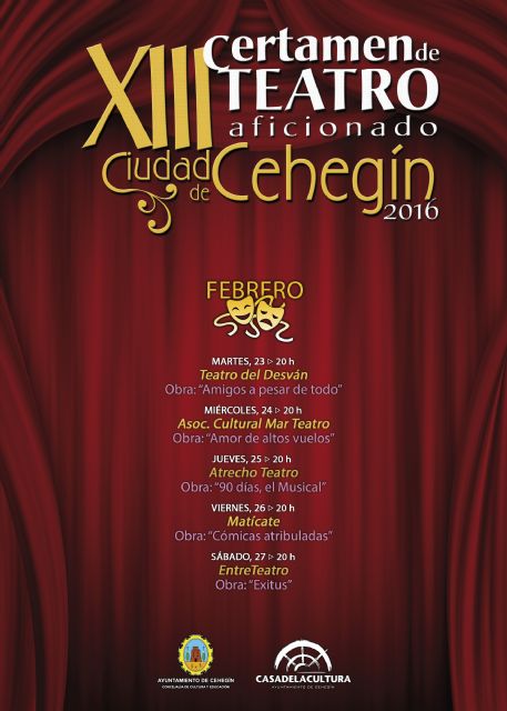 El XIII Certamen de Teatro Aficionado ´Ciudad de Cehegín´ comienza el lunes con la obra ´Amigos a pesar de todo´ - 1, Foto 1