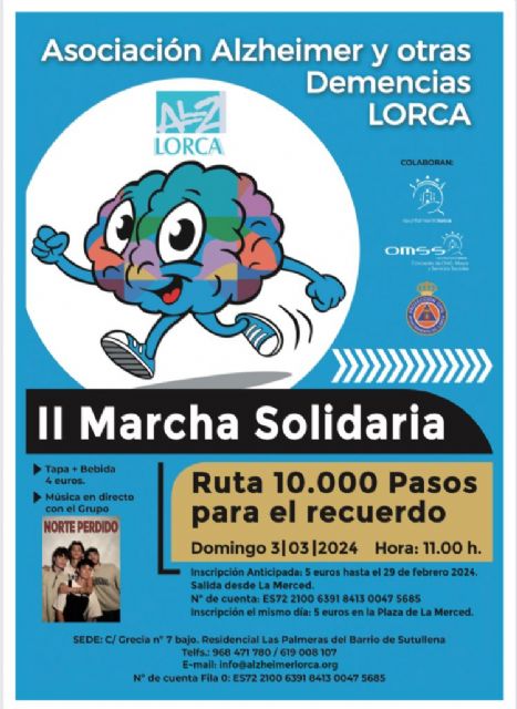 La Asociación Alzheimer y Otras Demencias Lorca organiza la II marcha solidaria una ruta para el recuerdo - 1, Foto 1