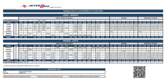 Nuevos servicios de Interbus: Lorca-Murcia, Foto 1