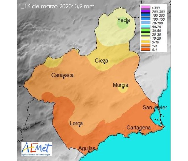 AVANCE CLIMATOLÓGICO - Avance hasta el 17 de marzo 2020 en la Región de Murcia - 2, Foto 2