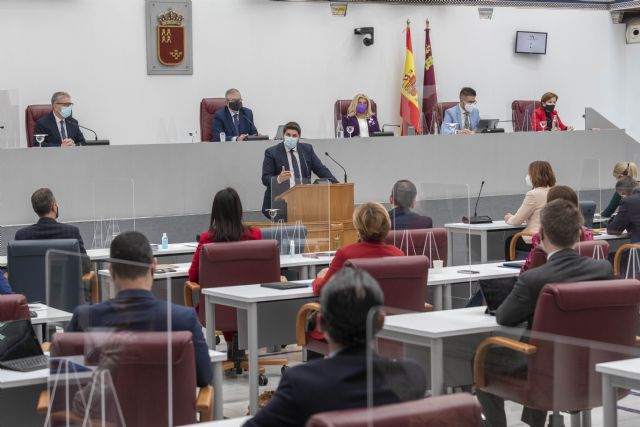 La pandemia, el programa del Gobierno regional, el trasvase Tajo-Segura y la reforma fiscal del Gobierno nacional, centrarán la sesión de control de López Miras - 1, Foto 1