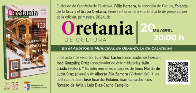 Música y poesía en Granátula de Calatrava para la puesta de largo de la edición en papel de 'Oretania de Cultura. Primavera 2024' - 1, Foto 1