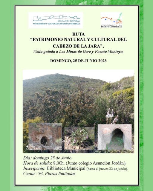 La Asociación Cultural 'Patrimonio y Cultura de Puerto Lumbreras' organiza una ruta por el Cabezo de la Jara - 1, Foto 1