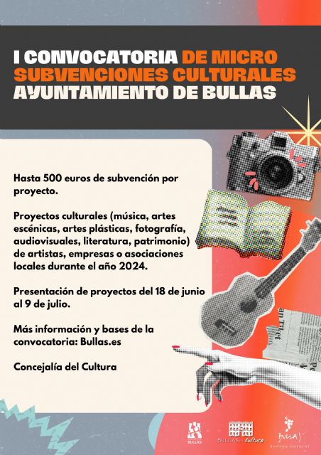 La Concejalía de Cultura lanza la primera convocatoria para la concesión de micro subvenciones culturales en Bullas - 1, Foto 1