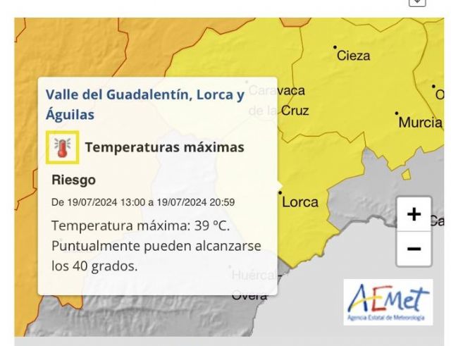 El Servicio de Emergencias de Puerto Lumbreras informa de la activación de la alerta amarilla por temperaturas que podrían superar los 40°C - 2, Foto 2