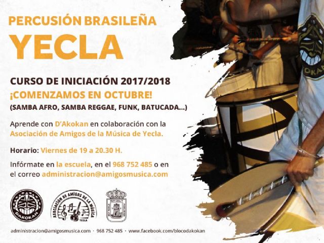 Percusión brasileña en la escuela de música de la asociación de amigos de la música de Yecla - 1, Foto 1