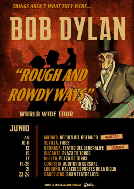 Bob Dylan vende mas de 15.000 entradas en horas de poner las entradas a la venta de la gira presentación de su ultimo disco “Rough And Rowdy Ways” que pasará en junio por España - 1, Foto 1