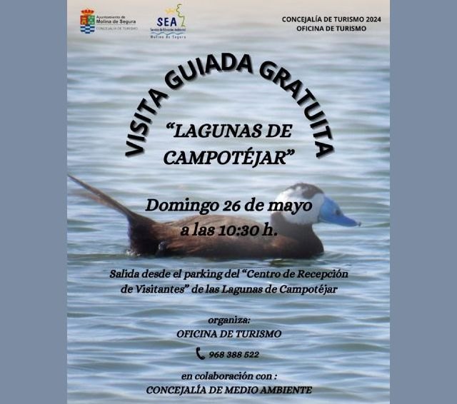 La Concejalía de Turismo de Molina de Segura organiza la visita guiada gratuita LAGUNAS DE CAMPOTÉJAR - 1, Foto 1