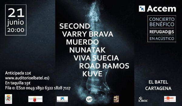 Second, Varry Brava, Nunatak, Viva Suecia, Muerdo, Road Ramos y Kuve en el concierto solidario de apoyo a los refugiados de Accem - 1, Foto 1