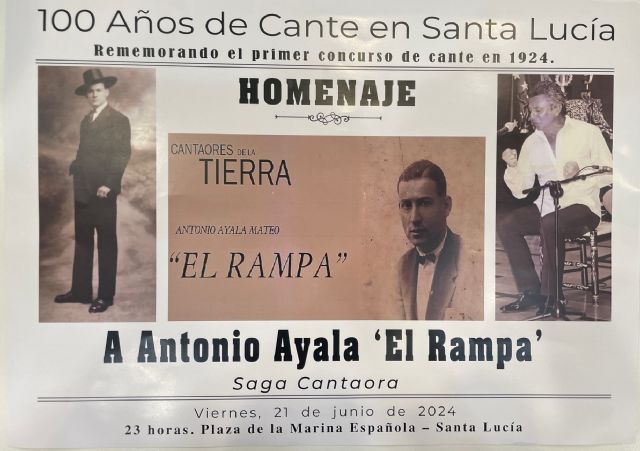 Santa Lucía vive este viernes un homenaje al cantaor ´El Rampa´ por los 100 años de cante en este barrio de Cartagena - 1, Foto 1