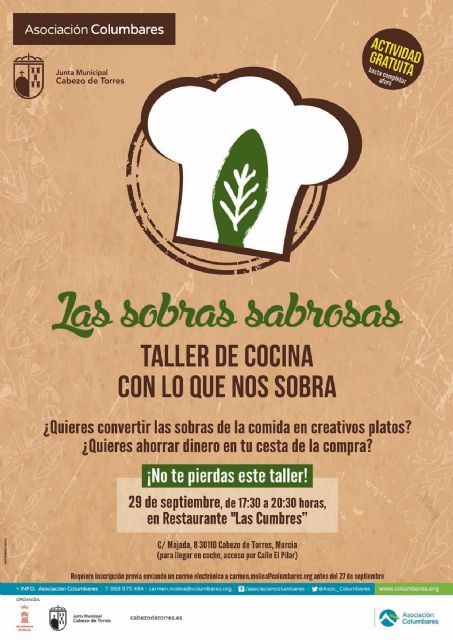 Las sobras sabrosas, un taller de cocina gratuito organizado por la Junta Municipal de Cabezo de Torres y la Asociación Columbares para aprovechar los restos de la comida - 1, Foto 1