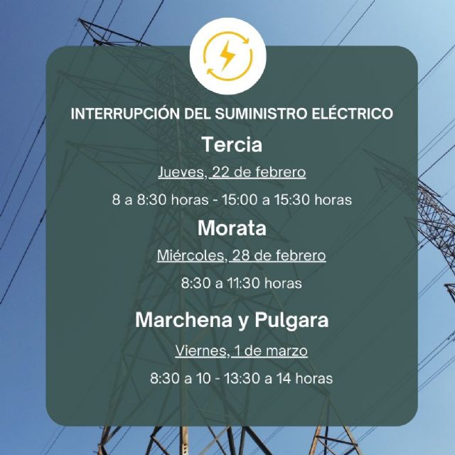 Tercia, Morata, Marchena y Pulgara sufrirán la interrupción del suministro de luz por la ampliación de la red eléctrica - 1, Foto 1