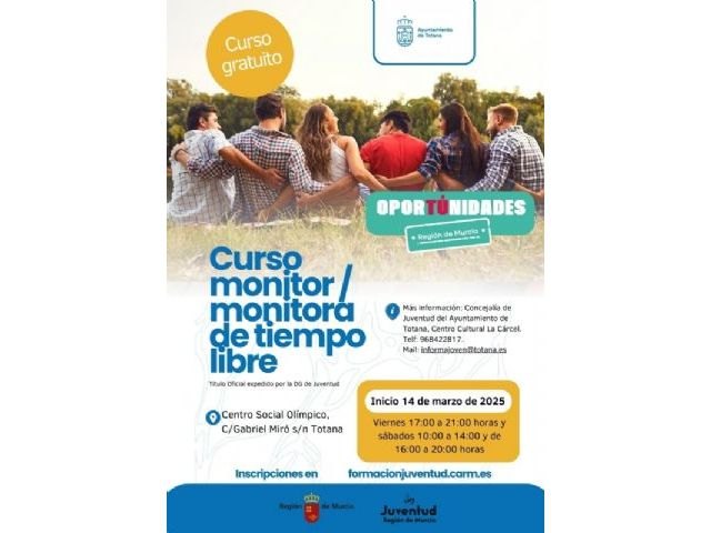 Juventud convoca un curso gratuito de monitor de ocio y tiempo libre, Foto 1