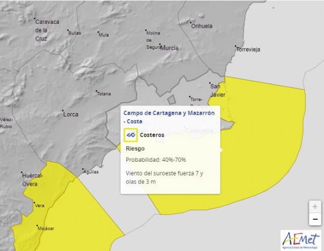 Meteorología advierte de temporal en la costa para esta tarde - 1, Foto 1