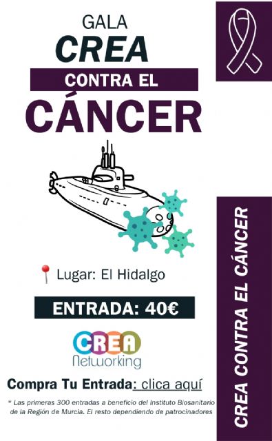 CREA Networking celebrará la gala “Crea contra el cáncer” para recaudar fondos contra esta enfermedad - 1, Foto 1