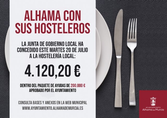 La Junta de Gobierno aprueba las últimas solicitudes de ayuda a la hostelería de Alhama - 1, Foto 1