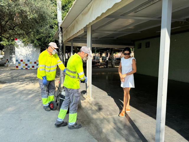 El Ayuntamiento de Puerto Lumbreras continúa la fumigación en los parques y jardines para evitar la proliferación de insectos y roedores - 1, Foto 1