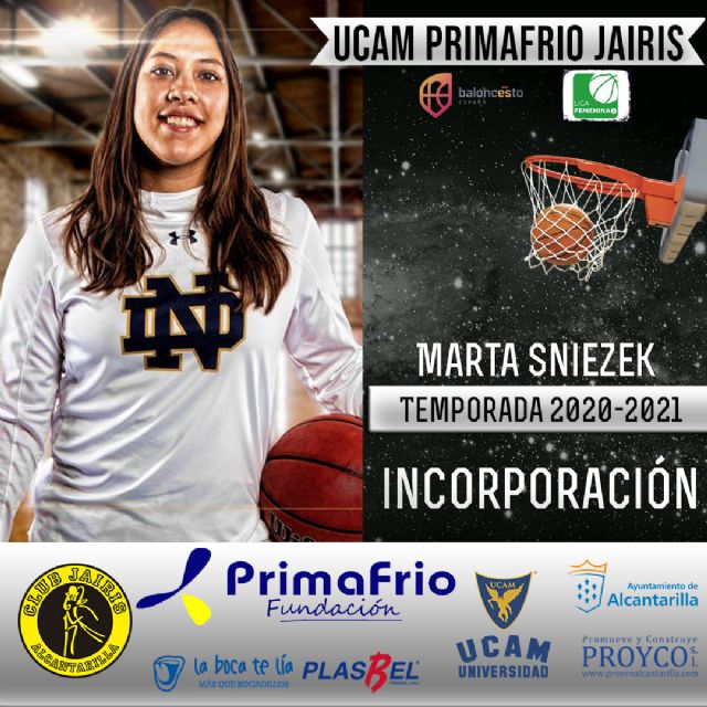 Marta Sniezek nueva incorporación del UCAM Primafrio Jairis de LF2 - 1, Foto 1