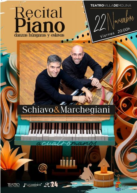 Recital de piano a cuatro manos, a cargo de Schiavo y Marchegiani, para celebrar la festividad de Santa Cecilia en el Teatro Villa de Molina el viernes 22 de noviembre - 1, Foto 1