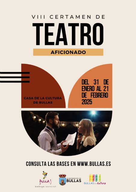 Abierto el plazo de inscripción para el VIII Certamen de Teatro Aficionado 'Villa de Bullas' - 1, Foto 1