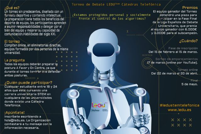 La UCAM participa en el I Torneo Virtual de Debate LEDUStem Cátedras Telefónica para fomentar las habilidades dialécticas de sus estudiantes - 1, Foto 1