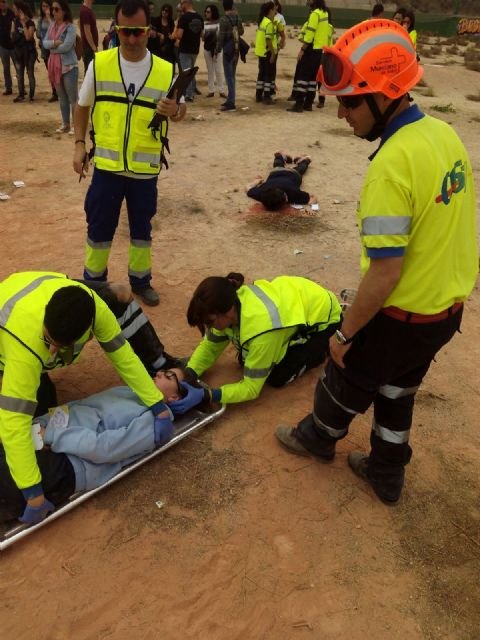 El 061 valora el funcionamiento del Plan sectorial sanitario de emergencias tras un simulacro - 1, Foto 1