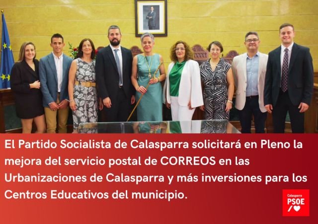 El PSOE solicitará en Pleno la mejora del servicio postal de CORREOS en las Urbanizaciones de Calasparra - 1, Foto 1