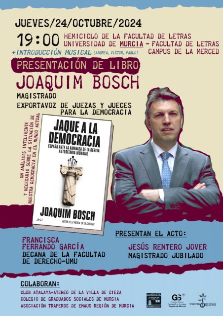 El magistrado Joaquim Bosch presenta Jaque a la Democracia en el Club Atalaya - 2, Foto 2