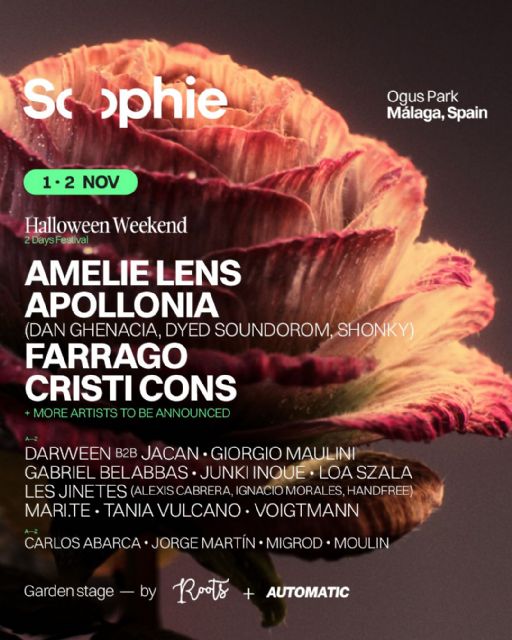 Sophie festival anuncia su halloween weekend el 1 y 2 de noviembre con amelie lens, sam paganini, apollonia y más de 20 djs - 1, Foto 1