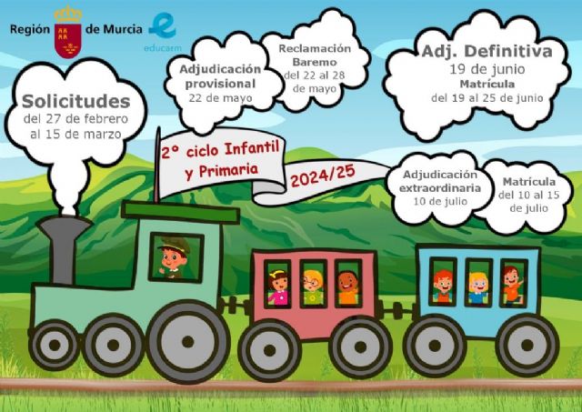 El plazo de solicitud de plaza para alumnado de 2° ciclo de Educación Infantil y Primaria arranca el día 27 de febrero y finaliza el día 15 de marzo - 1, Foto 1