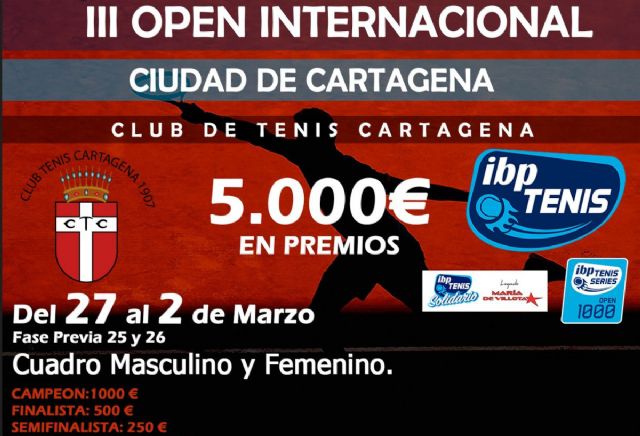 El Open Internacional de Tenis IBP Ciudad de Cartagena celebra su 3ª edición - 1, Foto 1