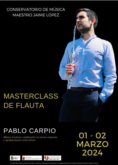 El Conservatorio de Música Maestro Jaime López de Molina de Segura organiza una master class de flauta travesera los días 1 y 2 de marzo - 1, Foto 1