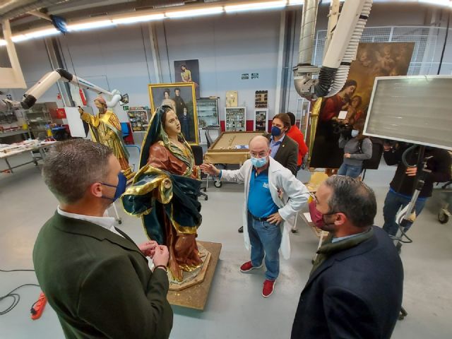 El Centro de Restauración trabaja en la recuperación de la Dolorosa de un discípulo caravaqueño de Salzillo - 1, Foto 1