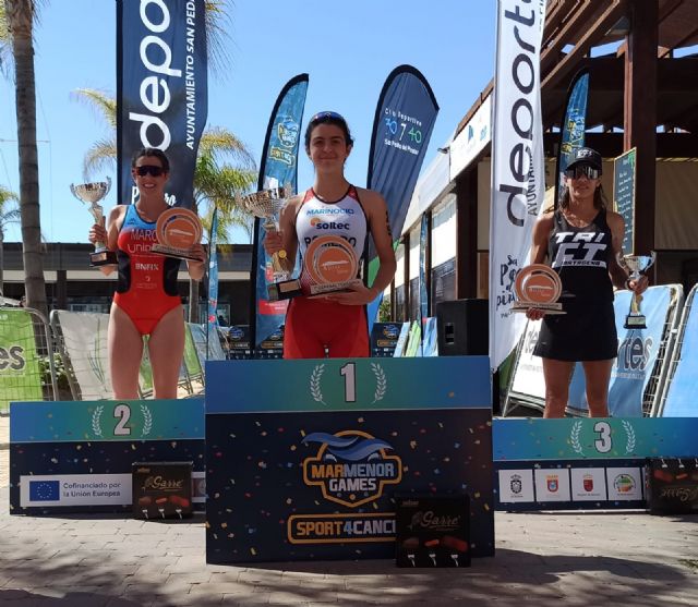 Elena Romero y Bienvenido Ballester, campeones regionales de triatlón en el Marina de las Salinas de San Pedro del Pinatar - 3, Foto 3