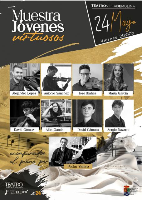 Muestra de Jóvenes Virtuosos, acompañados al piano por Pedro Valero, el viernes 24 de mayo, en el Teatro Villa de Molina - 1, Foto 1
