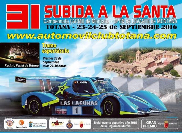 La XXXI Subida a La Santa, gran cita automovilística para este fin de semana, puntuable para el Campeonato de Murcia´2016 y el I Open de Levante de Montaña - 1, Foto 1